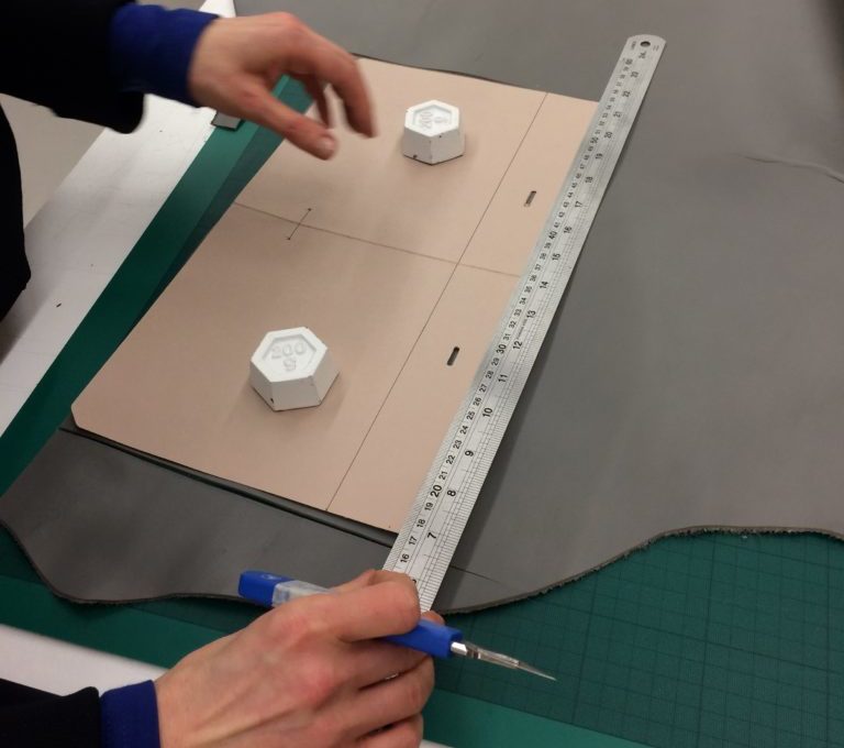 sample making a leather product