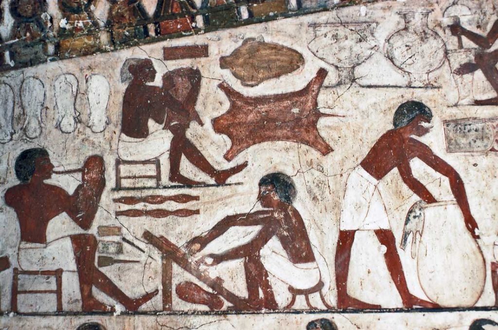 Egyptian history of leather